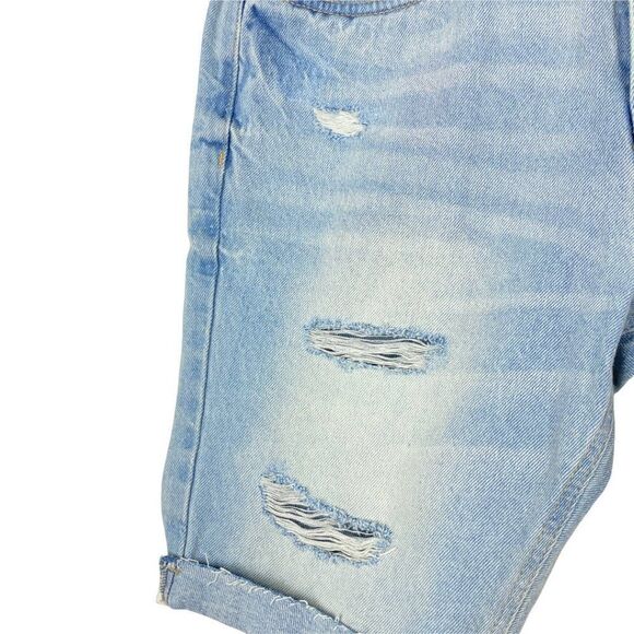 Aeropostale Aero Men's Slim Light Wash Distressed Cuffed Jean Denim Shorts US 31 - Picture 11 of 14